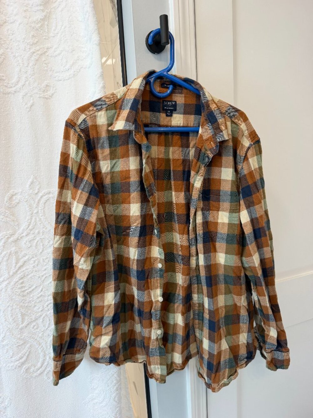 J.Crew men's plaid flannel button down size XL
